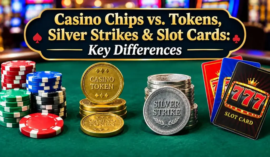 Casino Chips vs. Tokens, Silver Strikes & Slot Cards: Key Differences