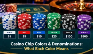 Casino Chip Colors & Denominations: What Each Color Means - Complete Denomination Guide
