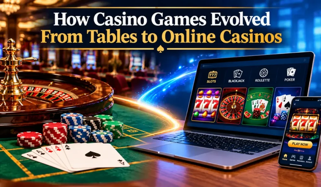 The Evolution of Casino Games: From Table to Screen